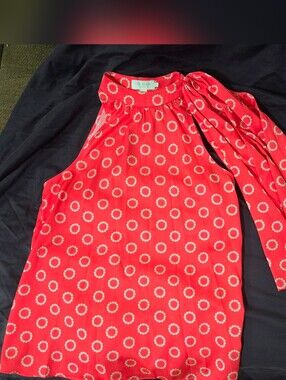 Ted Baker London Pink Floral Halter Tie-Neck Blouse Size 1 (Small) Like New